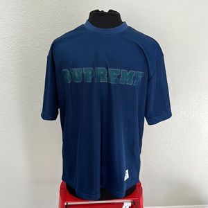 Supreme dazzle mesh navy top.